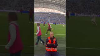 Jonathan Clauss copieusement insulté par les supporters Marseillais 🥶🤬 shorts velodrome marseille [upl. by Luemas]