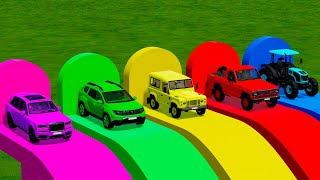 TRANSPORTING FIVE COLOR MAHINDRA DACIA DUSTER LIZARD PROTECTOR NISSAN SAFARI ROLLS  FS 22 [upl. by Xirdnek]