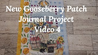 Gooseberry Patch Cookbook Journal  Adding finishing touches ephemera decorating using up scraps [upl. by Novyert]