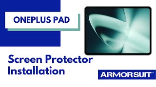 OnePlus Pad Matte Screen Protector MilitaryShield Wet Installation Video Guide by ArmorSuit [upl. by Yelloh]