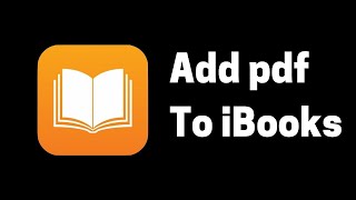 How To Add a pdf to Apple Books on iOS iPhone and iPad [upl. by Orag219]