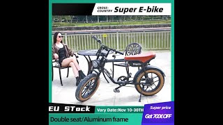 electric fat tire super bike Europe stockvélo électrique à gros pneus [upl. by Ranie]