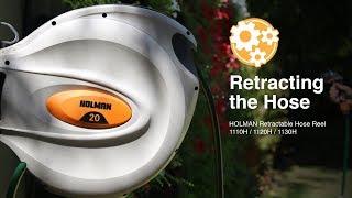 How to Retract the Hose in a Holman Retractable Hose Reel [upl. by Gaves]