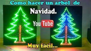 Como hacer un arbol de navidad con diodos leds  Muy facil [upl. by Nilak]