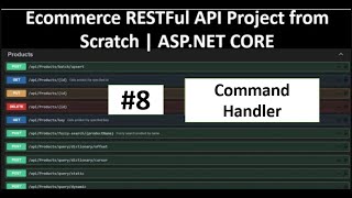 ECommerce Shopping Cart API in ASPNET CORE PART8  Command Handler in Application Layer [upl. by Ecinehs]