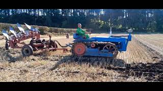 fordson county e1a major crawler 6 cylinder 3 furrow reversible Southwell ploughing match 2024 [upl. by Sunil]