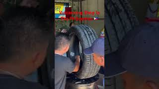 Vulcanizing Shop Tire Repair in the Phillipines philippines automobile tire [upl. by Aivun]