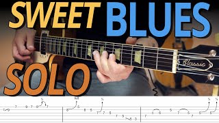 Sweet Blues Guitar Solo with TABS  DBL 272 [upl. by Hourihan]