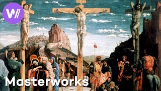 Crucifixion by Andrea Mantegna Example of his excellent control of perspective  Artworks Explained [upl. by Imoin303]