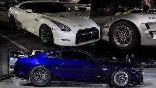 1000 HP GTR C6ZR1 amp TWIN TURBO 50 BATTLE IT OUT [upl. by Teodoro133]