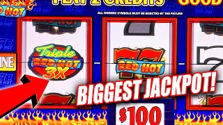 TRIPLE SIZZLING 7 HIGH LIMIT MASSIVE JACKPOT WIN [upl. by Brost28]