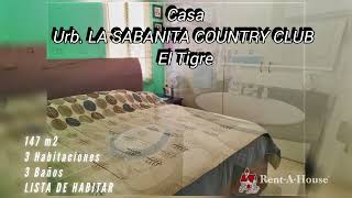 Casa en Venta La Sabanita Country Club El Tigre [upl. by Zsamot]