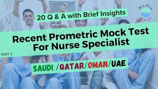 Prometric Questions amp Answers for Nurses  Prometric Saudi DHA QATAR OMAN and Kuwait Mock Test [upl. by Toback]