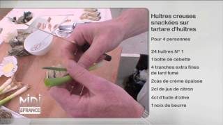 RECETTE  Huitres snackées sur tartare dhuitres [upl. by Juieta]