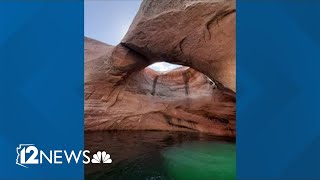 Popular rock formation on Lake Powell collapses [upl. by Errehs]