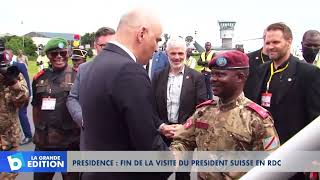 Présidence Fin de la visite du président Suisse en RDC [upl. by Leraj]