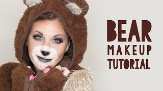 Cute Bear Makeup Tutorial for Halloween  Wonder Forest [upl. by Cynarra432]