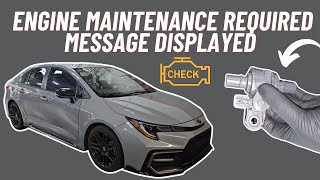 TOYOTA COROLLA quotENGINE MAINTENANCE REQUIREDquot MESSAGE DISPLAYED HOW TO FIX IT [upl. by Aiuqenehs919]