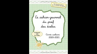 Le cahierjournal du prof des écoles [upl. by Corty]