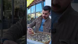 Sooooooo Mushrooooom pizza anyone 🍄 Watch the full review in our channel bestpizzareview [upl. by Yelhs]