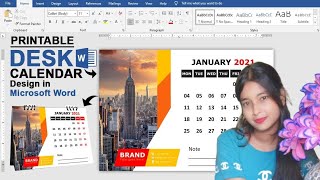 How to make calendar design in Ms word  Calendar design in Ms word  msword [upl. by Vashtia132]