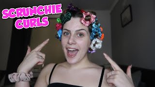 HOW TO CURL YOUR HAIR WITH SCRUNCHIES  NO HEAT [upl. by Basir]