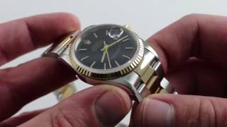 PreOwned Rolex Oyster Perpetual Datejust 16233 Luxury Watch Review [upl. by Georg]