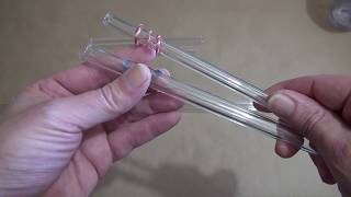 Beginnner Glassblowing Glass Straws [upl. by Hgielyk570]