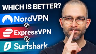 NordVPN vs Surfshark vs ExpressVPN  Ultimate BEST VPN comparison [upl. by Ellerrad641]