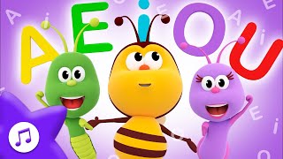 The Vowels A E I O U  Fun Learning for Children  Kids Songs amp Nursery Rhymes  Boogie Bugs [upl. by Daryn]