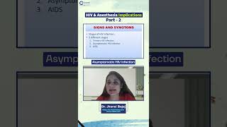 HIV amp Anesthesia Implications Part2  Dr Jhanvi Bajaj  Anesthesia Residency [upl. by Olinde]