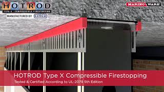 Marino\Ware HOT ROD TypeX Compressible Intumescent FireStopping [upl. by Auqinal]