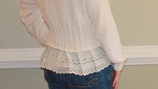 DIY Sweater Refashioning Easy Sewing Project [upl. by Yleek]