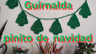 🎄 Adorno de navidad en crochet Guirnalda navideña tejida al crochet 🎄 [upl. by Shellans]