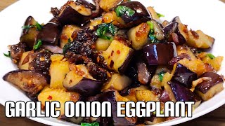 Eggplant Stir Fried  Quick and Delicious Eggplant Recipe  Garlic Brinjal Recipe [upl. by Lennor]