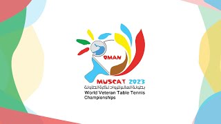 2023 ITTF World Veterans Championships Oman  Day 5  doubles table tennis medal ceremony [upl. by Camel929]