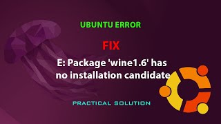 UBUNTU FIX E Package wine16 has no installation candidate [upl. by Uri916]