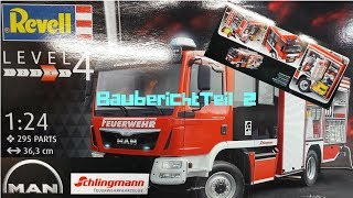 feuerwehr revell modellbau Baubericht Hlf 20 Varus Schlingmann Feuerwehr Revell 124 Teil 2 [upl. by Ibbob]