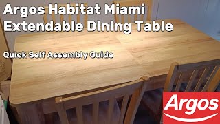 Argos Habitat Miami Dining Table Quick Self Assembly Guide Argos home furniture diningtable [upl. by Minnaminnie]