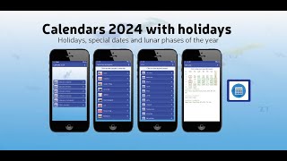 Calendars 2024 with holidays [upl. by Meingolda858]