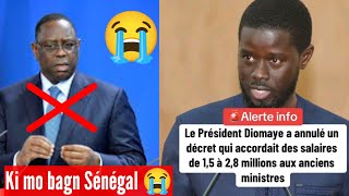 Le Président Diomaye a annulé un autre décret de Macky Sall 😭 Macky mo geuna bón ci Adouna [upl. by Maer]