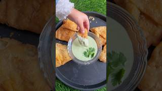 Green mint samosa food viralvideo [upl. by Ramona]