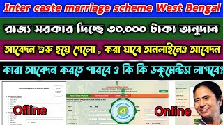 How To Apply Inter caste Marriage Online in West Bengal  Inter caste Marriage Ofline Form Fill Up [upl. by Norrabal]