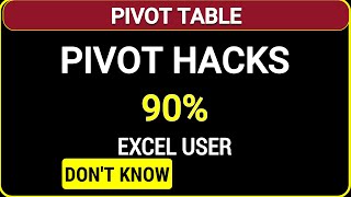 How to use Pivot table  tips and trick for pivot table in excel  excel pivot tables [upl. by Llertnad]