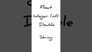 Float integer double string  in java [upl. by Itak]