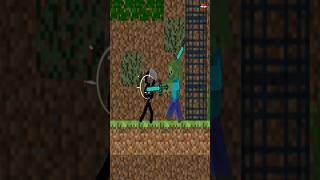 Stickman vs Minecraft Shorts Ep5 [upl. by Etyak]