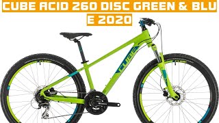 Cube acid 260 disc green amp blue 2020 bike review [upl. by Alinoel305]