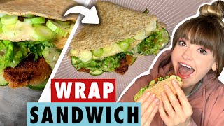 Wrap Sandwich Rezept  Dauert nur 10 Minuten  vegan oder vegetarisch [upl. by Lever]