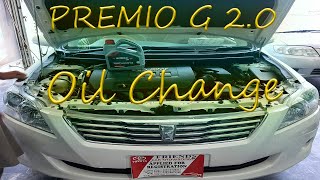 Toyota Premio G Engine Oil Change  Premio 20  Engine Oil 0W20  Ardeca 0W20 [upl. by Parrish327]