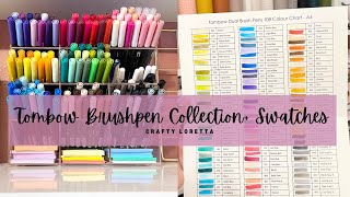 Tombow Dual Tip Brush Pens Full Collection  Swatches [upl. by Shaw]